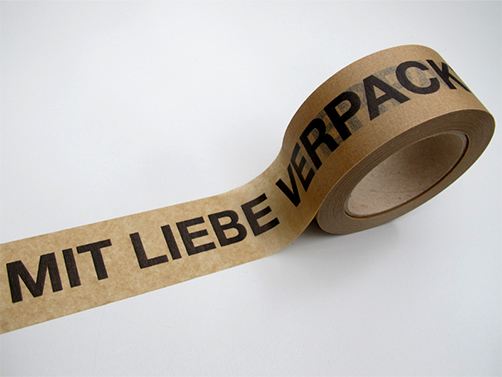 The paper tape PACKED WITH LOVE